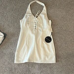 White fox boutique halter dress